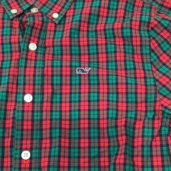 Vineyard Vines Boys Whale Shirt M 12/14 - Picture 2 of 4